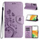 Samsung Galaxy S24 5G Butterfly Flower Pattern Flip Leather Phone Case - Light Purple