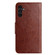 Samsung Galaxy S24 5G Butterfly Flower Pattern Flip Leather Phone Case - Brown