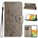 Samsung Galaxy S24 5G Butterfly Flower Pattern Flip Leather Phone Case - Grey