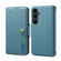 Samsung Galaxy S24 5G Denior Cowhide Texture Wallet Style Leather Phone Case - Blue