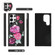 Samsung Galaxy S24 5G Flower Multi-functional Crossbody Zipper Wallet Leather Phone Case - Black