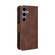 Samsung Galaxy S24 5G Skin Feel Calf Texture Card Slots Leather Phone Case - Brown