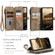 Samsung Galaxy S24 5G CaseMe C30 Multifunctional Card Slots Zipper Phone Leather Phone Case - Brown