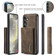 Samsung Galaxy S24 5G DG.MING M1 Series 3-Fold Multi Card Wallet + Magnetic Phone Case - Coffee