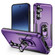 Samsung Galaxy S24 5G Pioneer Armor Heavy Duty PC + TPU Phone Case with Holder - Purple+Black