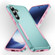 Samsung Galaxy S24 5G Pioneer Armor Heavy Duty PC + TPU Phone Case - Green+Pink