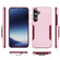 Samsung Galaxy S24 5G Pioneer Armor Heavy Duty PC + TPU Phone Case - Pink+Rose Red