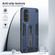 Samsung Galaxy S24 5G Variety Brave Armor Finger Loop Holder Phone Case - Blue