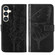 Samsung Galaxy S24 5G Embossed Butterfly Leather Phone Case - Black