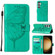 Samsung Galaxy S24 5G Embossed Butterfly Leather Phone Case - Green