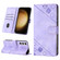 Samsung Galaxy S24 5G Skin-feel Embossed Leather Phone Case - Light Purple