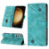 Samsung Galaxy S24 5G Skin-feel Embossed Leather Phone Case - Green