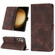 Samsung Galaxy S24 5G Skin-feel Embossed Leather Phone Case - Brown