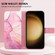 Samsung Galaxy S24 5G PT003 Marble Pattern Flip Leather Phone Case - Pink Purple Gold