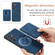Samsung Galaxy S24 5G Retro Leather Card Bag Magnetic Phone Case - Blue
