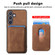 Samsung Galaxy S24 5G Retro Leather Card Bag Magnetic Phone Case - Brown