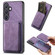 Samsung Galaxy S24 5G Retro Leather Card Bag Magnetic Phone Case - Purple