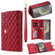 Samsung Galaxy S24 5G Zipper Multi-Card Wallet Rhombic Leather Phone Case - Red