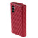 Samsung Galaxy S24 5G Zipper Multi-Card Wallet Rhombic Leather Phone Case - Red