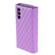 Samsung Galaxy S24 5G Zipper Multi-Card Wallet Rhombic Leather Phone Case - Purple