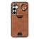 Samsung Galaxy S24 5G Calf Texture Card Slot Ring Holder Phone Case - Brown