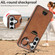 Samsung Galaxy S24 5G Calf Texture Card Slot Ring Holder Phone Case - Brown