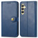 Samsung Galaxy S24 5G Retro Solid Color Buckle Leather Phone Case - Blue