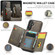 Samsung Galaxy S24 5G DG.MING M5 Series Zip RFID Multi Card Detachable Leather Phone Case - Coffee