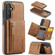 Samsung Galaxy S24 5G DG.MING M5 Series Zip RFID Multi Card Detachable Leather Phone Case - Brown