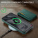 Samsung Galaxy S24 5G DG.MING M5 Series Zip RFID Multi Card Detachable Leather Phone Case - Green
