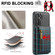 Samsung Galaxy S24 5G DG.MING M5 Series Zip RFID Multi Card Detachable Leather Phone Case - Black
