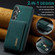 Samsung Galaxy S24 5G DG.MING M2 Series 3-Fold Multi Card Bag + Magnetic Phone Case - Green