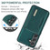 Samsung Galaxy S24 5G DG.MING M2 Series 3-Fold Multi Card Bag + Magnetic Phone Case - Green