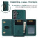 Samsung Galaxy S24 5G DG.MING M2 Series 3-Fold Multi Card Bag + Magnetic Phone Case - Green