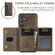 Samsung Galaxy S24 5G DG.MING M2 Series 3-Fold Multi Card Bag + Magnetic Phone Case - Coffee
