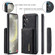 Samsung Galaxy S24 5G DG.MING M2 Series 3-Fold Multi Card Bag + Magnetic Phone Case - Black