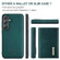 Samsung Galaxy S24 5G DG.MING M1 Series 3-Fold Multi Card Wallet + Magnetic Phone Case - Green