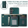 Samsung Galaxy S24 5G DG.MING M1 Series 3-Fold Multi Card Wallet + Magnetic Phone Case - Green