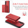 Samsung Galaxy S24 5G DG.MING M1 Series 3-Fold Multi Card Wallet + Magnetic Phone Case - Red