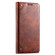 Samsung Galaxy S24 Ultra 5G Suteni Baroque Calf Texture Buckle Wallet Leather Phone Case - Khaki