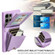 Samsung Galaxy S24 Ultra 5G Crossbody Lanyard Zipper Wallet Leather Phone Case - Purple
