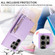 Samsung Galaxy S24 Ultra 5G Crossbody Lanyard Zipper Wallet Leather Phone Case - Purple