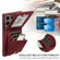 Samsung Galaxy S24 Ultra 5G Crossbody Lanyard Zipper Wallet Leather Phone Case - Wine Red