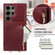 Samsung Galaxy S24 Ultra 5G Crossbody Lanyard Zipper Wallet Leather Phone Case - Wine Red