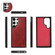 Samsung Galaxy S24 Ultra 5G Crossbody Multi-functional Zipper Wallet Leather Phone Case - Red