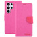 Samsung Galaxy S24 Ultra 5G GOOSPERY CANVAS DIARY Fabric Texture Flip Leather Phone Case - Rose Red