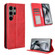 Samsung Galaxy S24 Ultra 5G Magnetic Buckle Retro Texture Leather Phone Case - Red