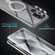 Samsung Galaxy S24 Ultra 5G MagSafe Magnetic HD Frosted Tempered Glass Holder Phone Case - Silver