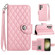 Samsung Galaxy S24 Ultra 5G Rhombic Texture Flip Leather Phone Case with Lanyard - Pink