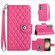 Samsung Galaxy S24 Ultra 5G Rhombic Texture Flip Leather Phone Case with Lanyard - Rose Red